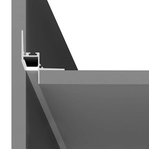Perimetral linear ceiling recessed wall grazer